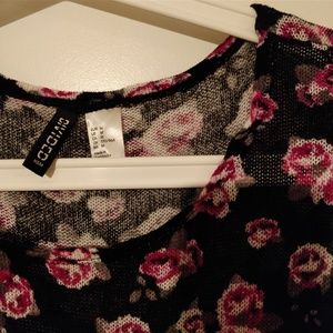 H&M see through floral T
